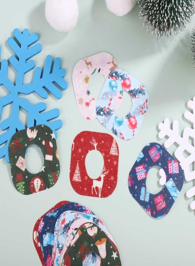 XIHIRCD 25pcs Adhesive Over Patches for Dexcom G7, Christmas Waterproof CGM Sensor Cover Tapes, Non-Woven Fabric Reindeer Christmas Tree Sensor Sticker, Blood Sugar Monitor Overpatches for Dexcom Accessories - Image 4